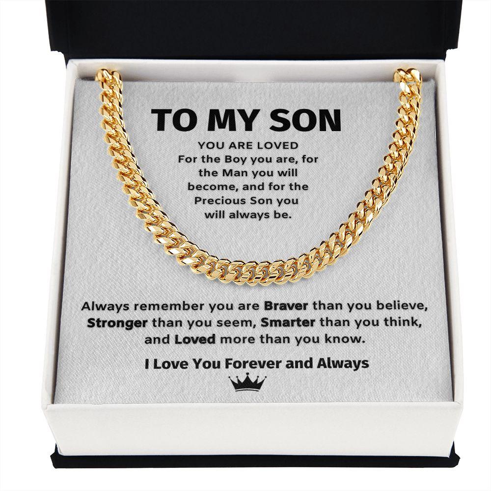 To My Son l Cuban Link Chain