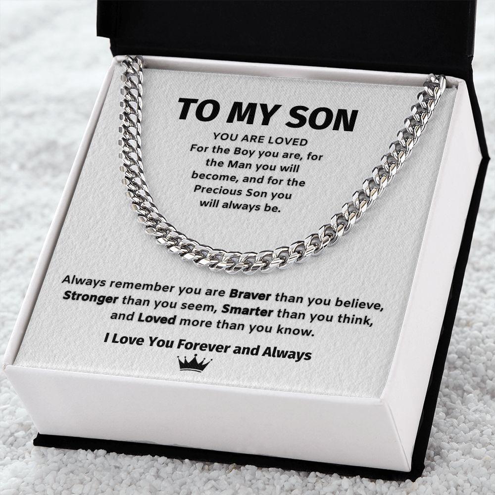 To My Son l Cuban Link Chain